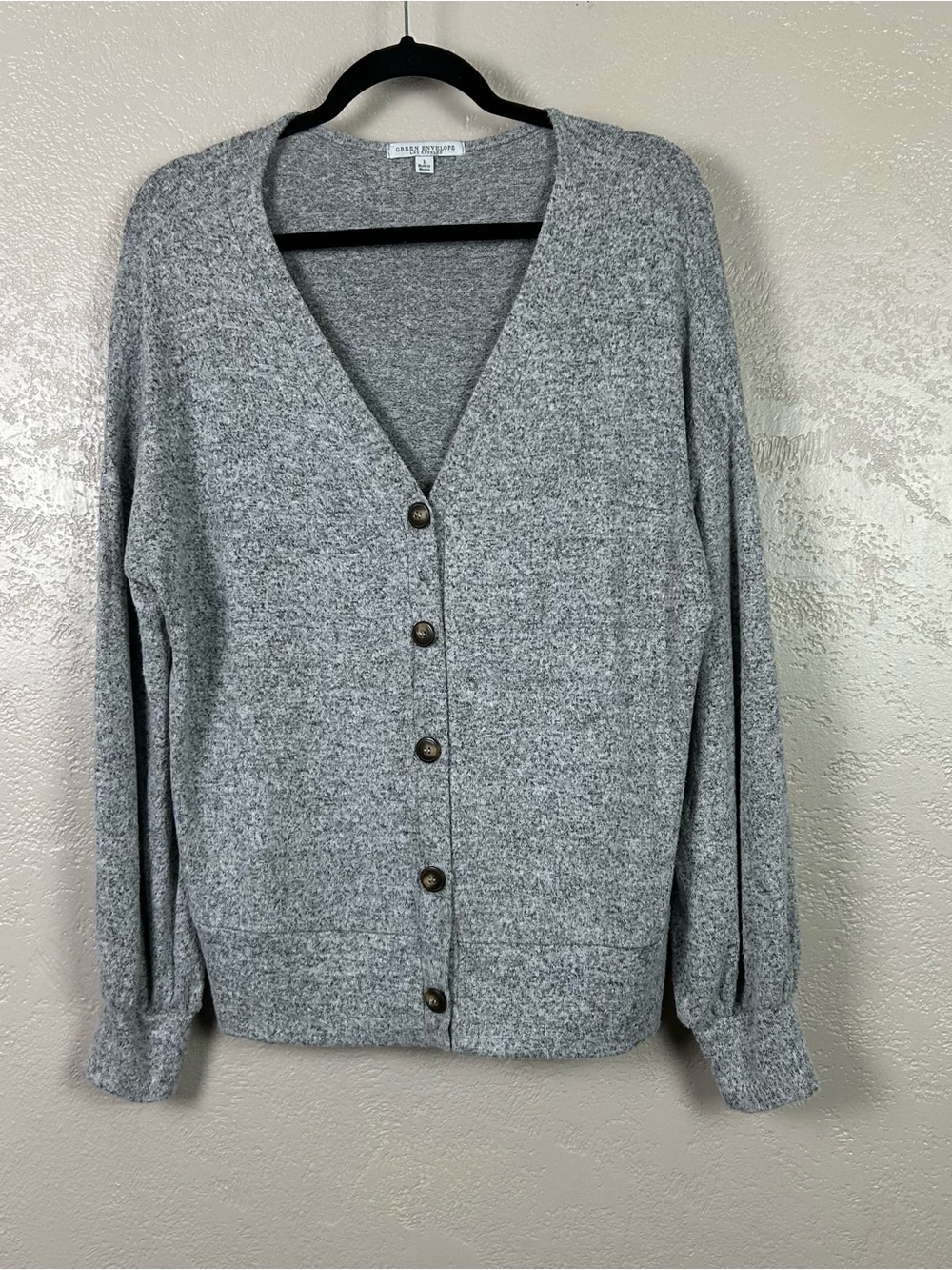 Choose 5 for $30 Caslon Heather Gray Button-Up V-Neck Cardigan